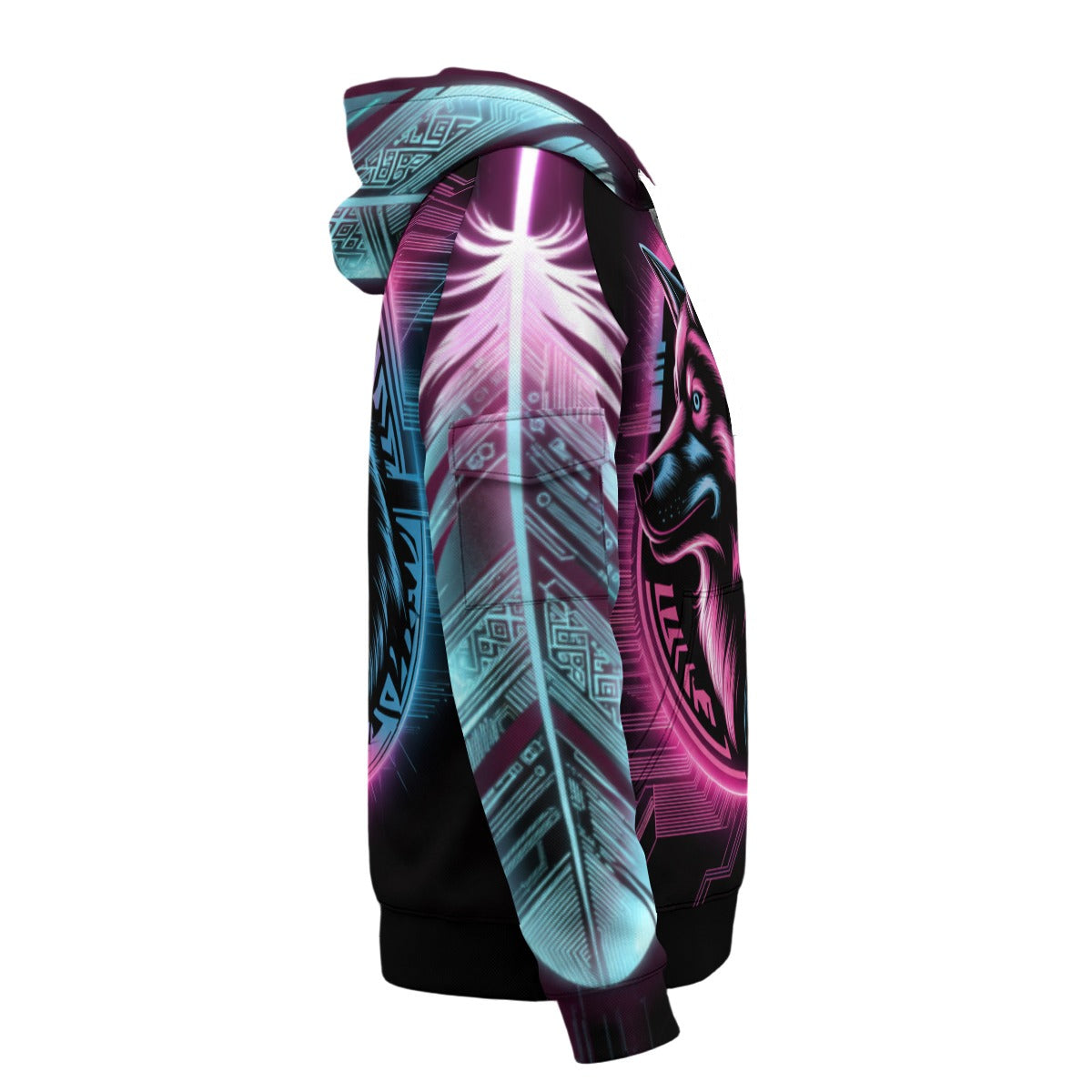 MT Fleece Cyber Wolf Hoodie