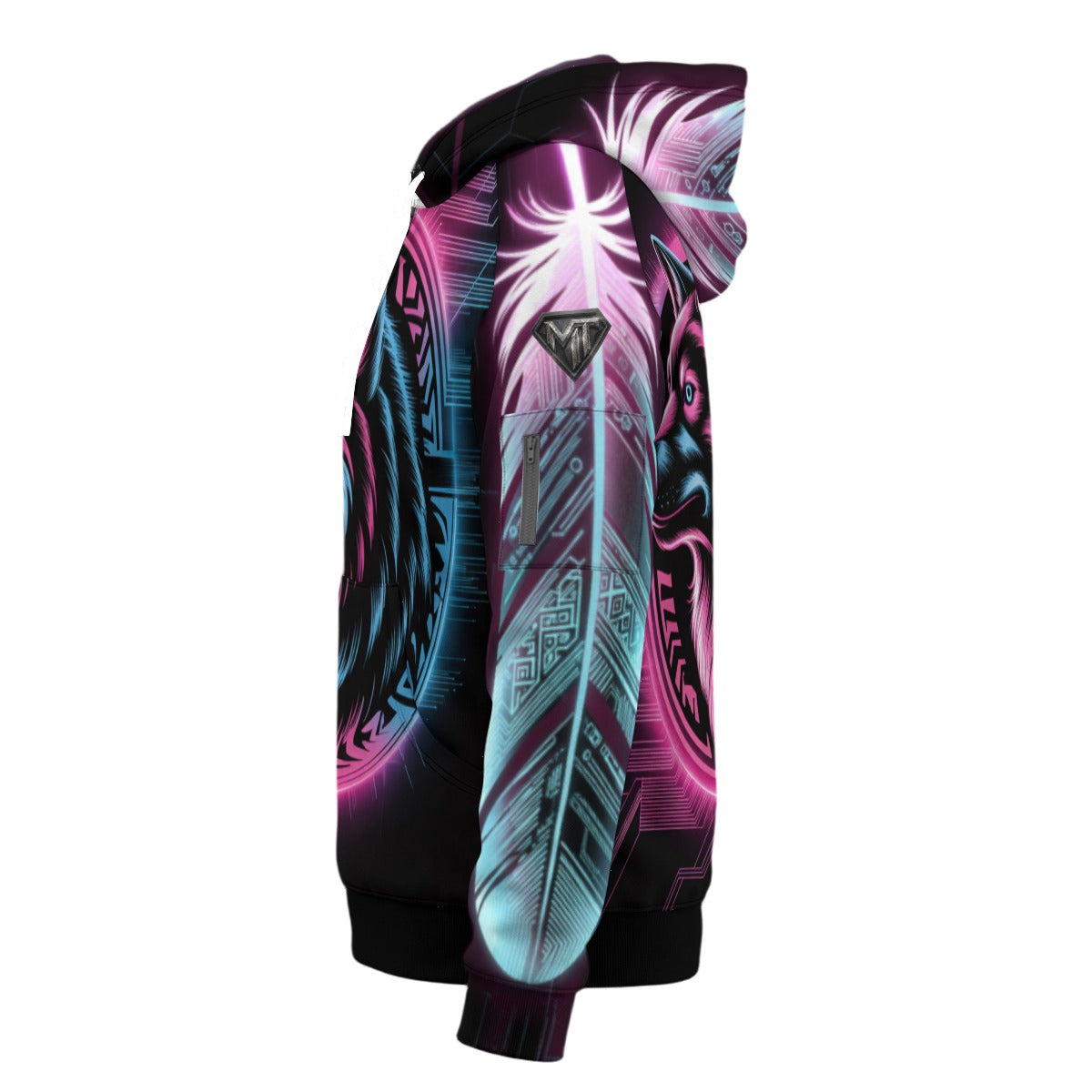 MT Fleece Cyber Wolf Hoodie