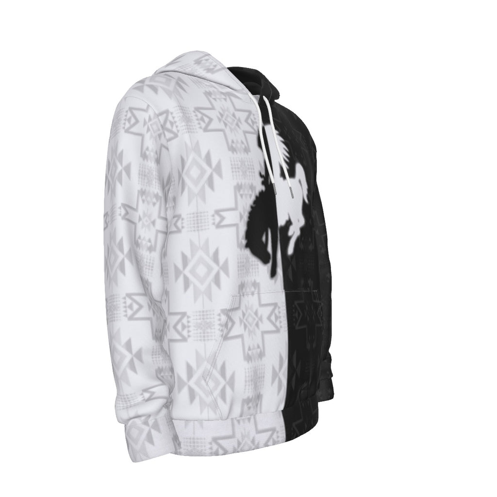 307 Chief white/Black Hoodie