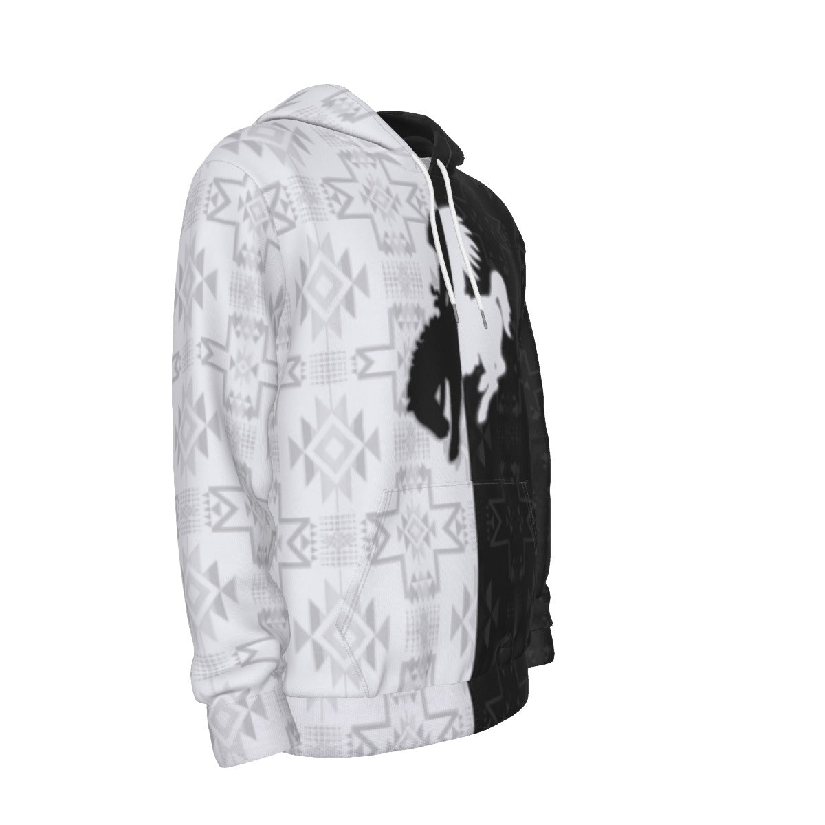 307 Chief white/Black Hoodie