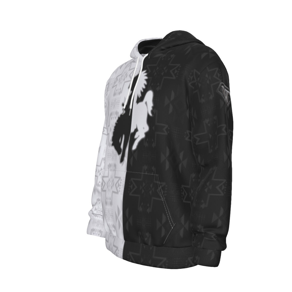 307 Chief white/Black Hoodie